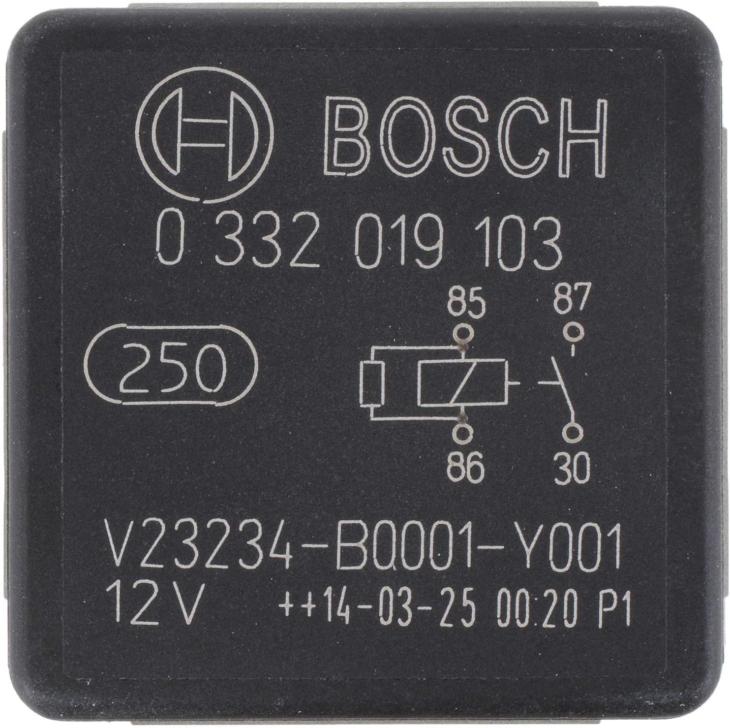 Bosch 0332019103 Mini Relay 12V 30A, IP5K4, Operating Temperature from -40 Degree to 100 Degree C, 4 Pin Relay , Black - Image 4