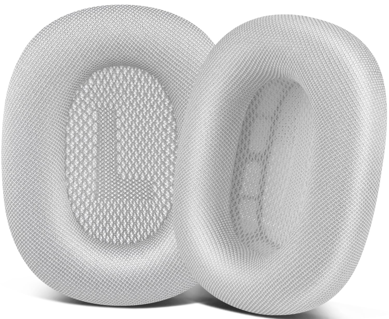 SOPROM Replacement Ear Pads for Apple Airpods Max Over-Ear Headphones, Earpads Cushions with Durable Mesh Fabric, Softer Foam and Magnet-Silver