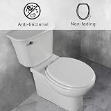 Angel Shield White Wooden Toilet Seat with Adjustable Soft Close Hinges view 7
