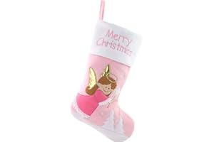 WEWILL Baby's 1st Christmas Stockings Embroidered Pattern Gift Bag for Children Kid