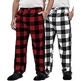 Andrew Scott Men's Micro Fleece Lounge Pants | Cozy Polar-Fleece Plush Pajama PJ Bottoms | Drawstring Pockets | Multi Packs