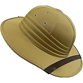 EverJoy Party Adult British Colonial Pith Helmet - Ideal for Jungle Safaris, Zoo Keeper, Explorer Guide, and Halloween Costume Accessories