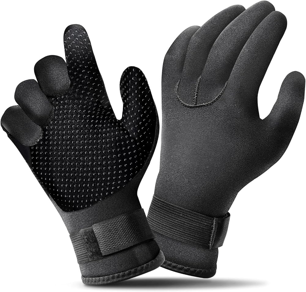SUPERFA 5mm Neoprene Gloves Unisex Adjustable Strap Dive Watersports