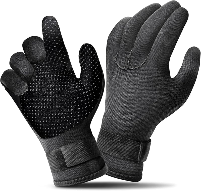 SUPERFA 5mm Neoprene Gloves Unisex Adjustable Strap Dive Watersports