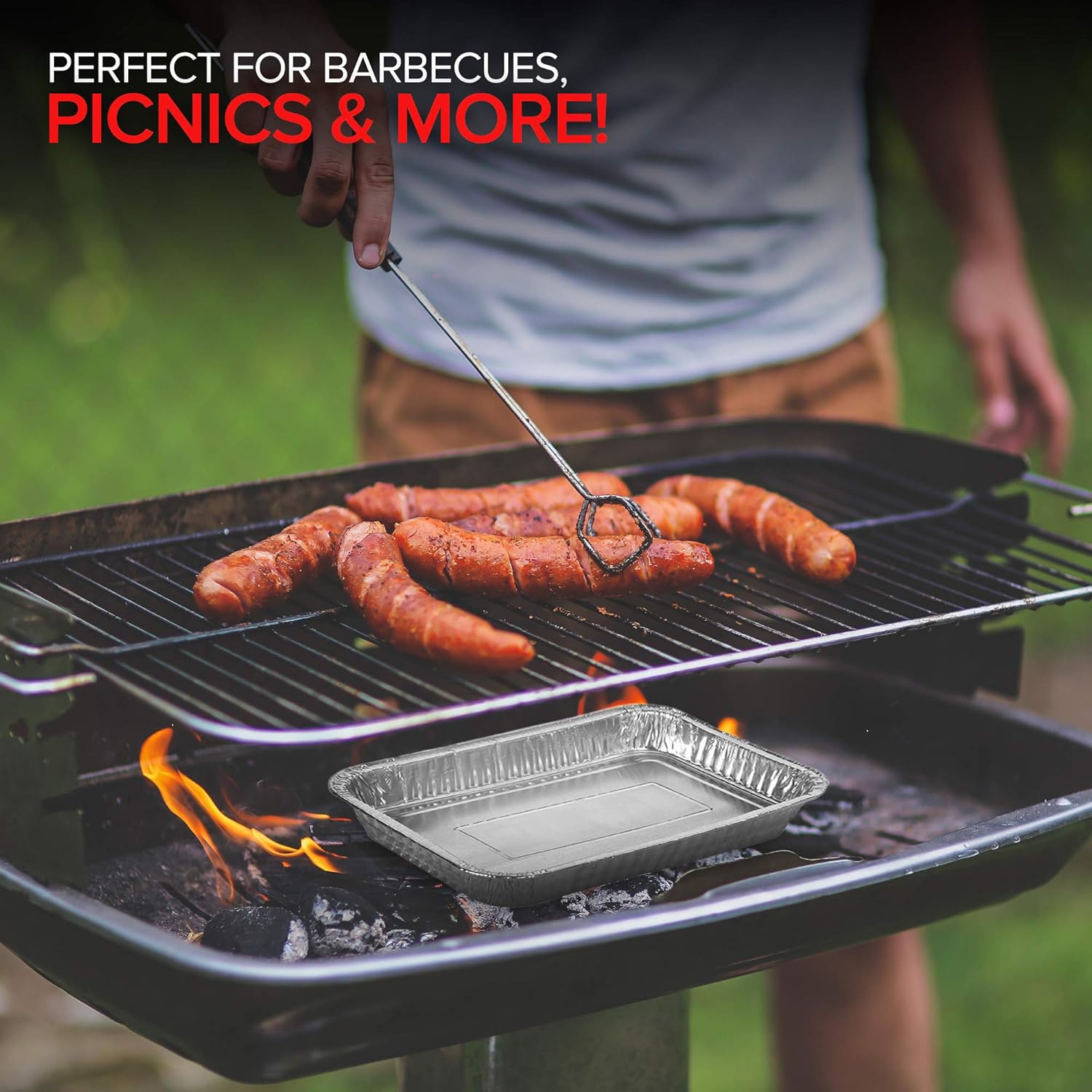 Stock Your Home Aluminum Drip Pan (25 Count) - Drip Pan Liners - Aluminum Drip Pans Compatible with Weber Grills - Disposable Drip Pan - Grill Grease Tray - BBQ Grease Pans - Disposable Oil Drip Pan: Kitchen & Dining