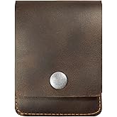 Hide & Drink, Vertical Front Pocket Wallet with Card Slot, Compact Storage for Bills, Card Holder, Full Grain Leather, Handmade, Bourbon Brown