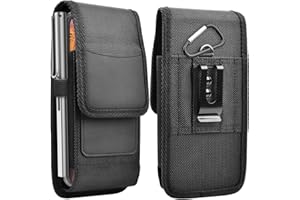 Njjex Phone Holster for Motorola Moto G 5G 2025 G Stylus 2023 G Power 5G 2024 G Play 4G G Pure G Fast Edge+ 5G UW Edge Plus Z4 Z3 G7 Power Nylon Cell Phone Belt Clip Holster Holder Pouch Carrying Case