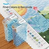 ARTDOT 64 Jars Diamond Art Storage Box with Labels Portable Organizer 7g view 5