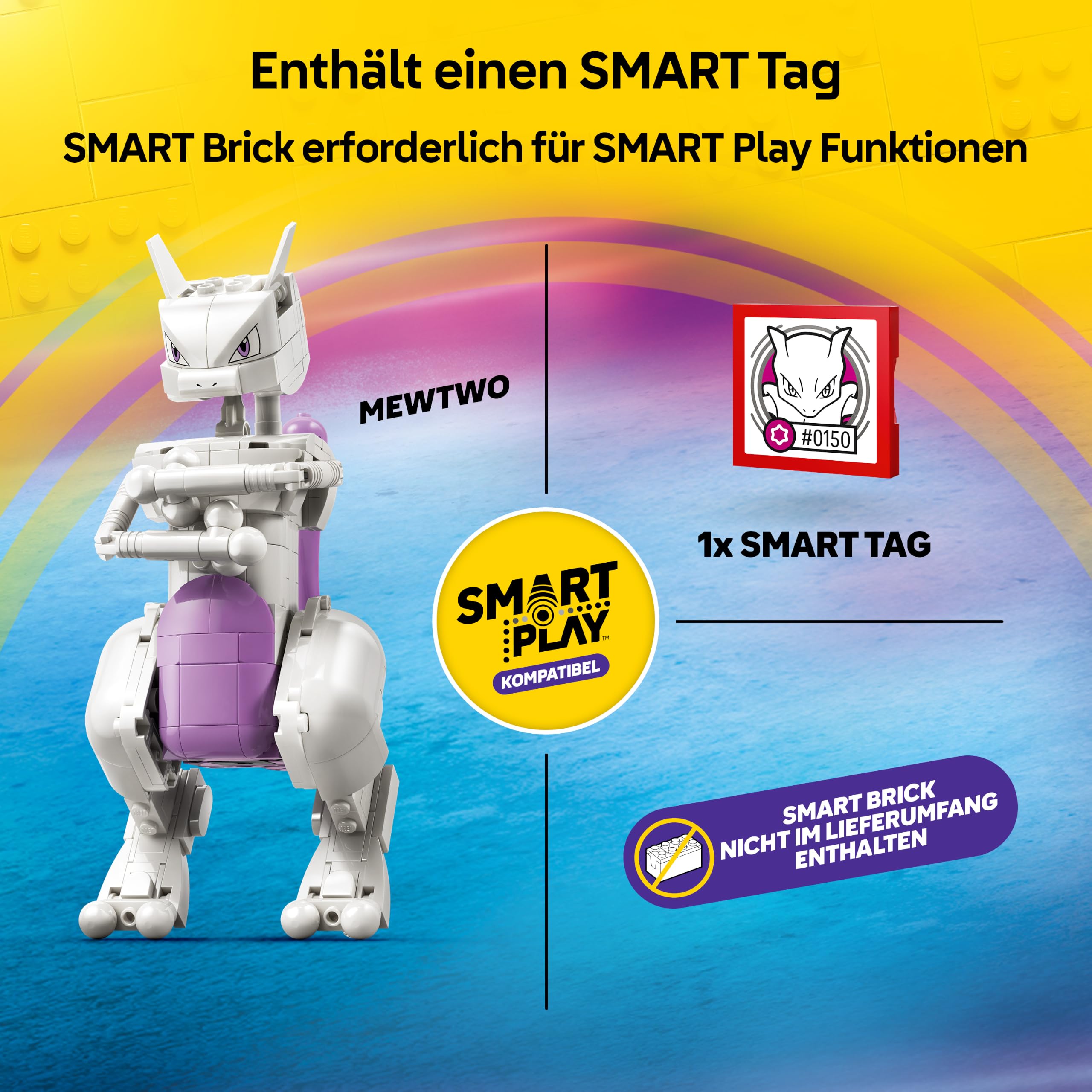 LEGO Pokémon SMART Play: Mewtwus Ausbruch aus dem Labor - kompatibles interaktives Set mit SMART Tag und Pokémon-Figur Steinen - Geschenk für Kinder ab 10 Jahren - 72163 4