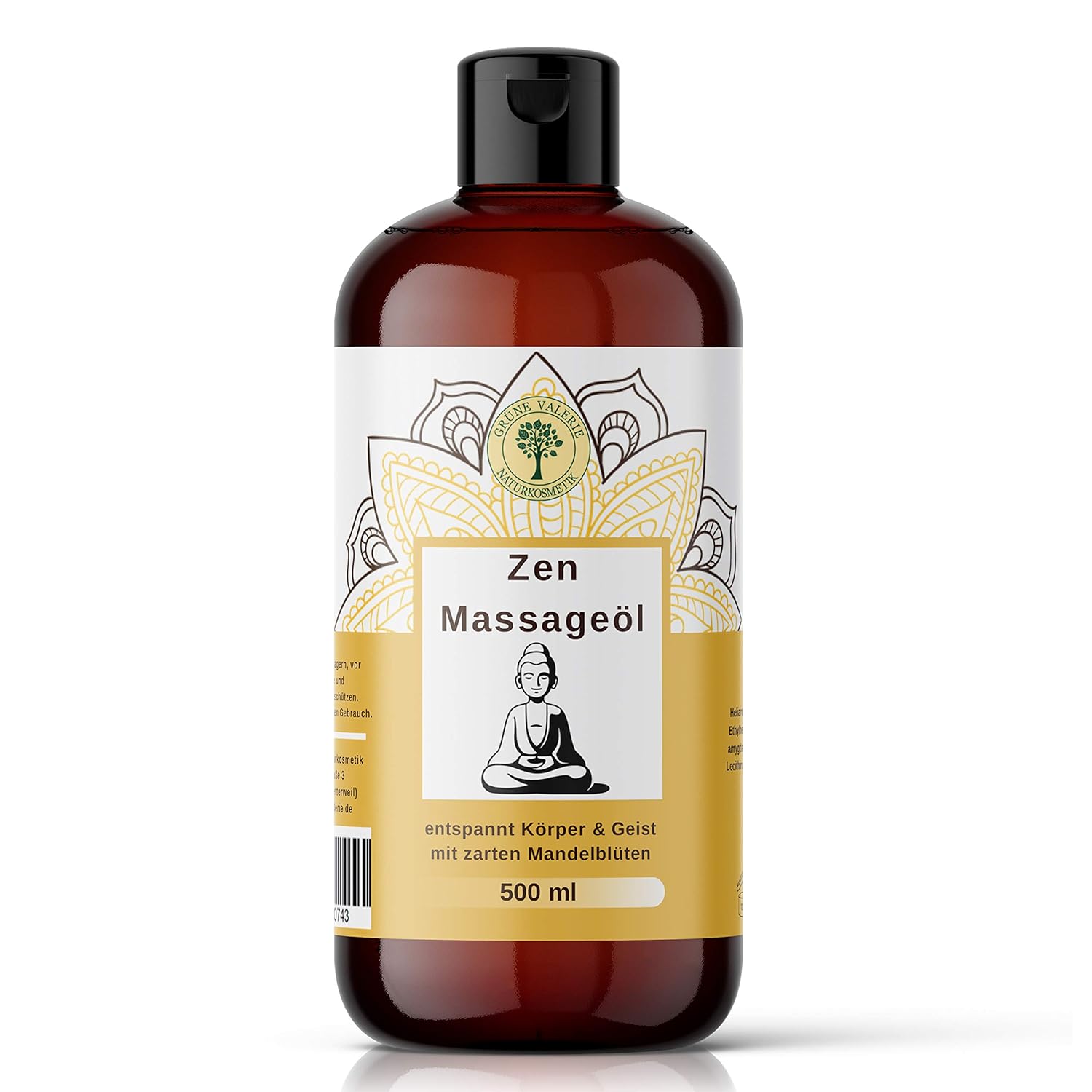 Zen Massageöl mit süßen Mandeln XXL von Grüne Valerie Entspannt den