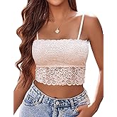 Avidlove Bralettes for Women Lace Spaghetti Strap Tank Top Tube Slim Basic Camisole