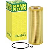 Mann Filter HU 726/2 x Cartridge Oil Filter Replacement Compatible With SEAT Alhambra (2003-2006), Volkswagen Beetle (1998-2006), Beetle Cabrio (2006), Golf (1999-2006)