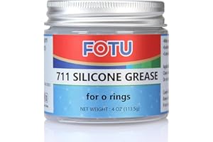 FOTU Silicone Grease Lubricant Plumbers Waterproof for O-Rings Valve Sealant Faucet Slicon Lube with Scraper and Finger Sleeve (4 Oz, 1-Pack)