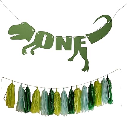 Amazon Com Dinosaur 1st Birthday Banner Diy First Bday Trex