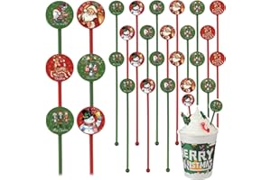 Meanplan 60pcs Christmas Swizzle Sticks Christmas Cocktail Stirrers Plastic Stir Sticks Xmas Santa Claus Snowman Decorations for Birthday Party Coffee Shop Supplies Favors Gifts (Santa Claus)