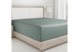 California Design Den Twin Bed Fitted Sheet, Soft 400 Thread Count 100% Cotton, Deep Pocket Bottom Sheet, Cooling Durable Sateen Weave for Kids & Adults (Twin, Sage Green)