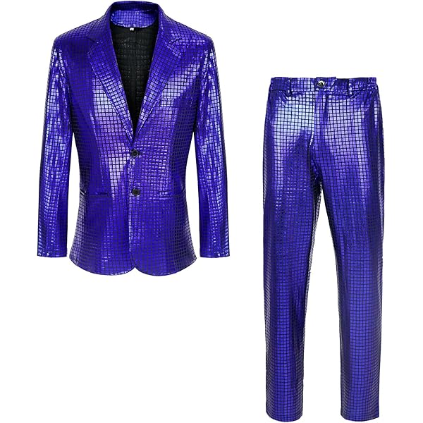 Men's Hooded Sequin Jacket Carnival Costume 70s 80s Disco - View #5