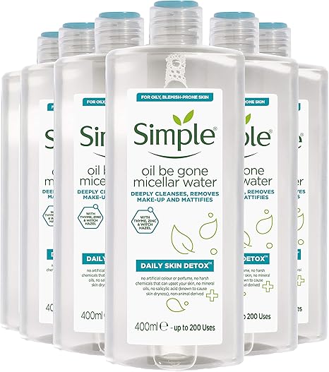 simple daily skin detox oil be gone micellar cleansing water
