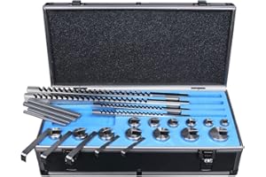 Accusize Industrial Tools No.70 Metric H.S.S. Keyway Broach Set, 4 mm, 5 mm, 6 mm and 8 mm Keyway Size, Style B and C, 5100-0