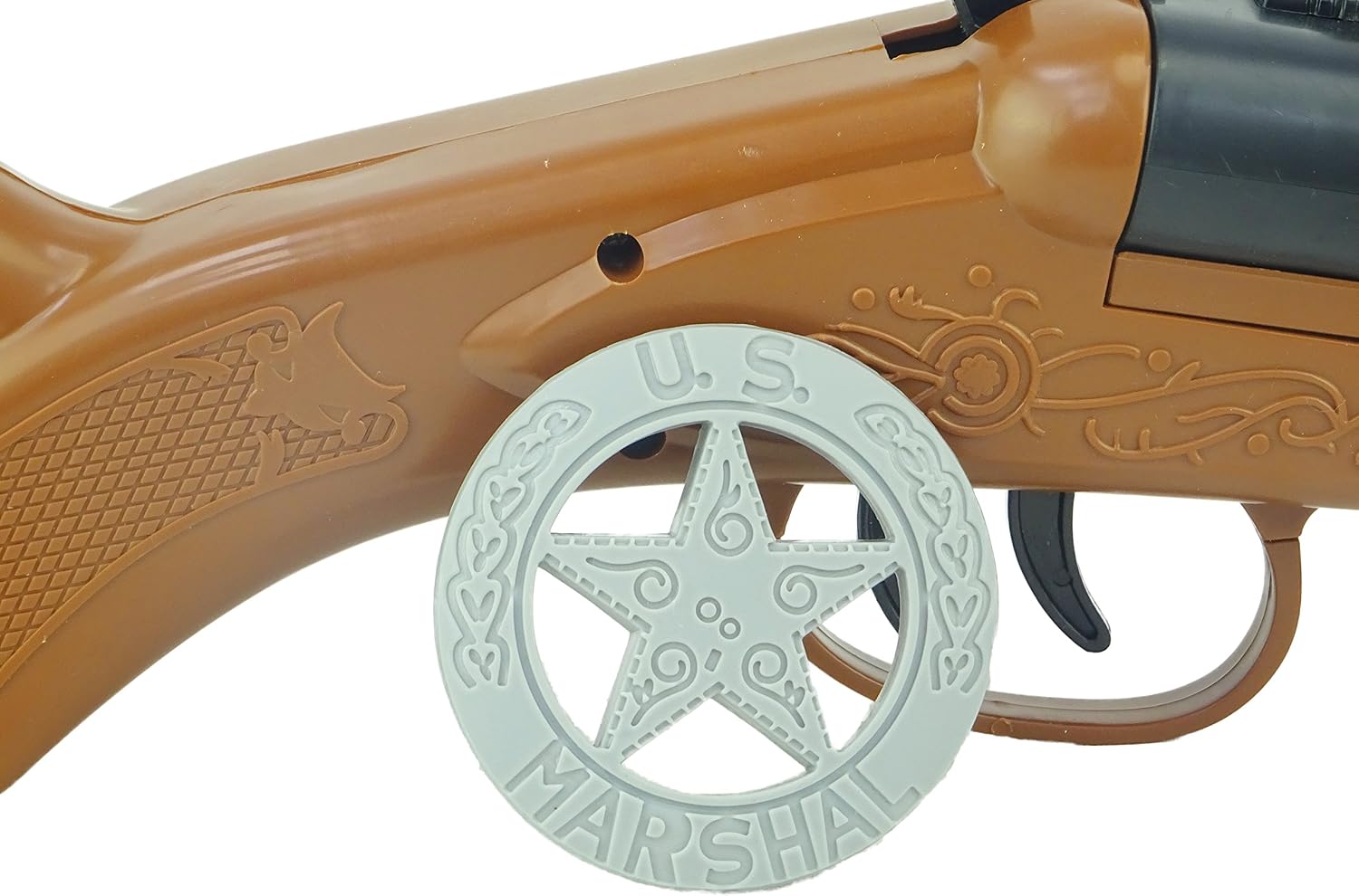 Toyland® 47cm (19”) Double Barrel Western Toy Shotgun, Cowboy Role Play Gun with Sound effects and Ejecting Shells - Image 3