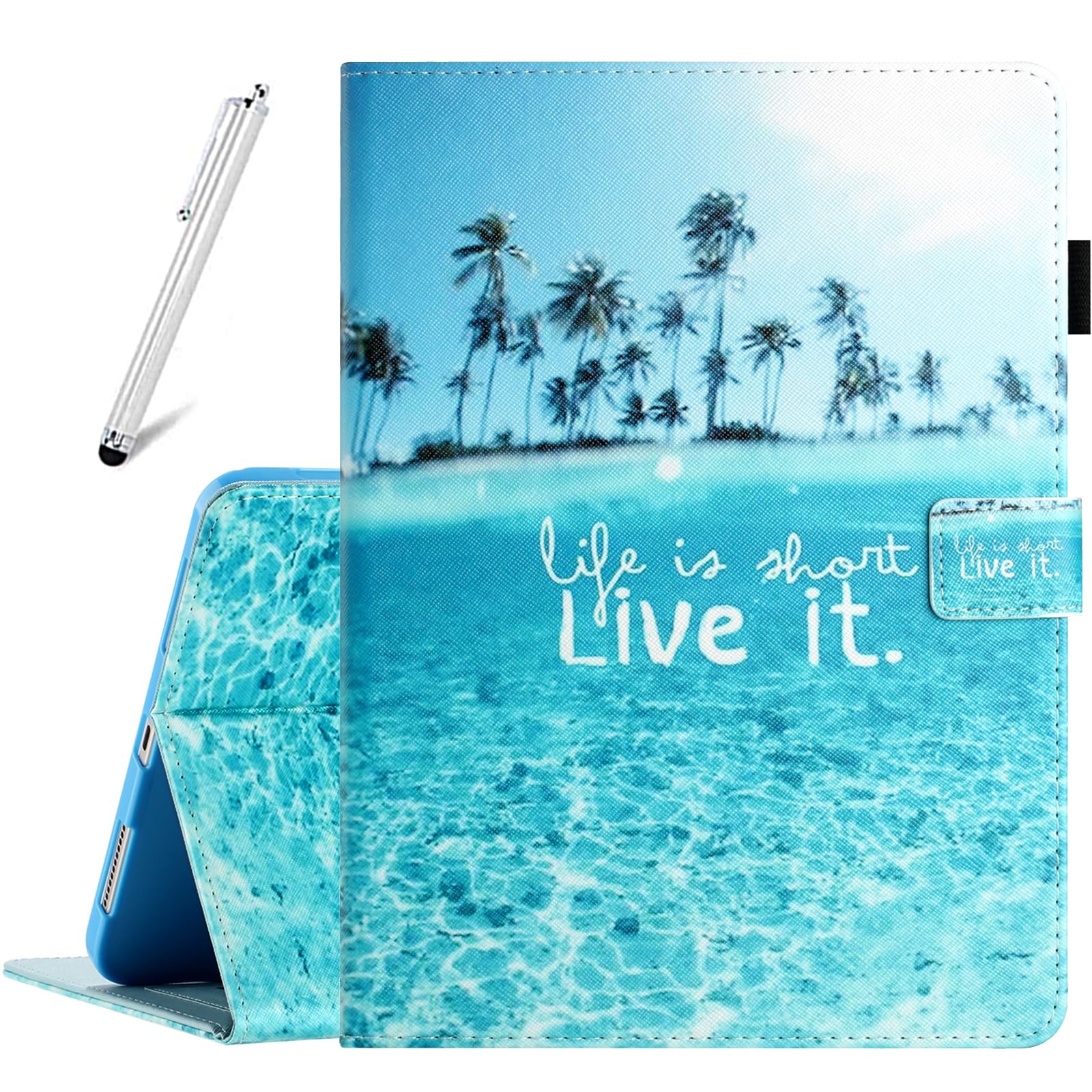 Fancity for iPad (A16) 11th Generation 11 Inch 2025, iPad 10th Generation 10.9 inch 2022, PU Leather Case with Kickstand Pencil Holder, Magnectic Cover with Smart Auto Wake/Sleep, Beach — image 1