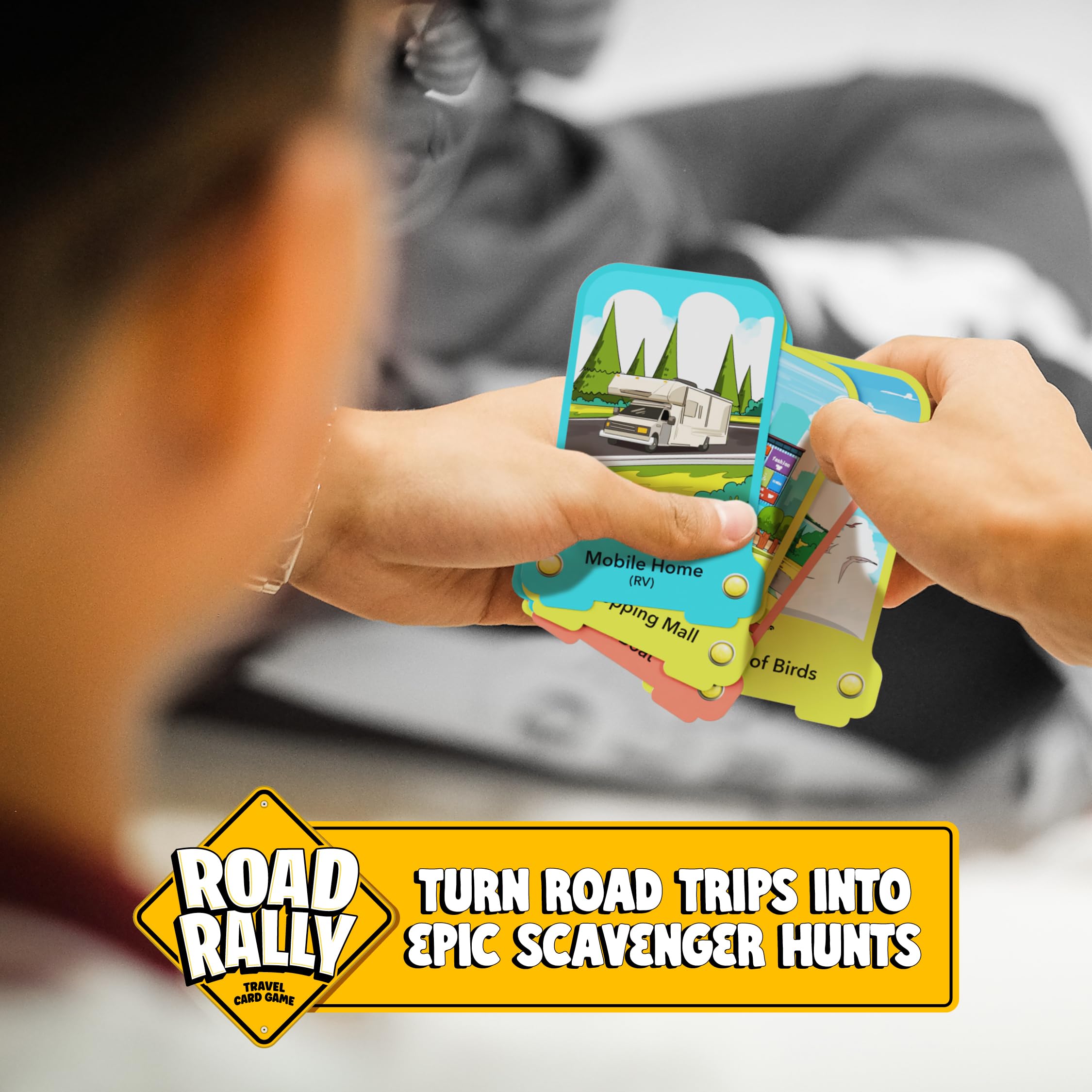 Mini Explorer Road Rally Travel Scavenger Hunt Card Game for Kids - Roads Trip Car Games & Activities Must Haves Essentials - Eye Hide & Seek Found Spy Summer Camping Toys Ages 5 6 7 8 9 10 11 12
