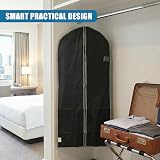 GEEZY Set of 2 Hanging Garment Bags 60 x 150 cm with Zip Viewing Window view 2