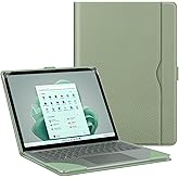 Fintie Sleeve Case for 13.8 Inch Microsoft Surface Laptop 7 (Model: 2036), 13.5 Inch Surface Laptop 6/5/4/3/2 (Model: 1951/1868/1958/1950/1867/1769) - Folio Book Cover with Large Pocket, Sage