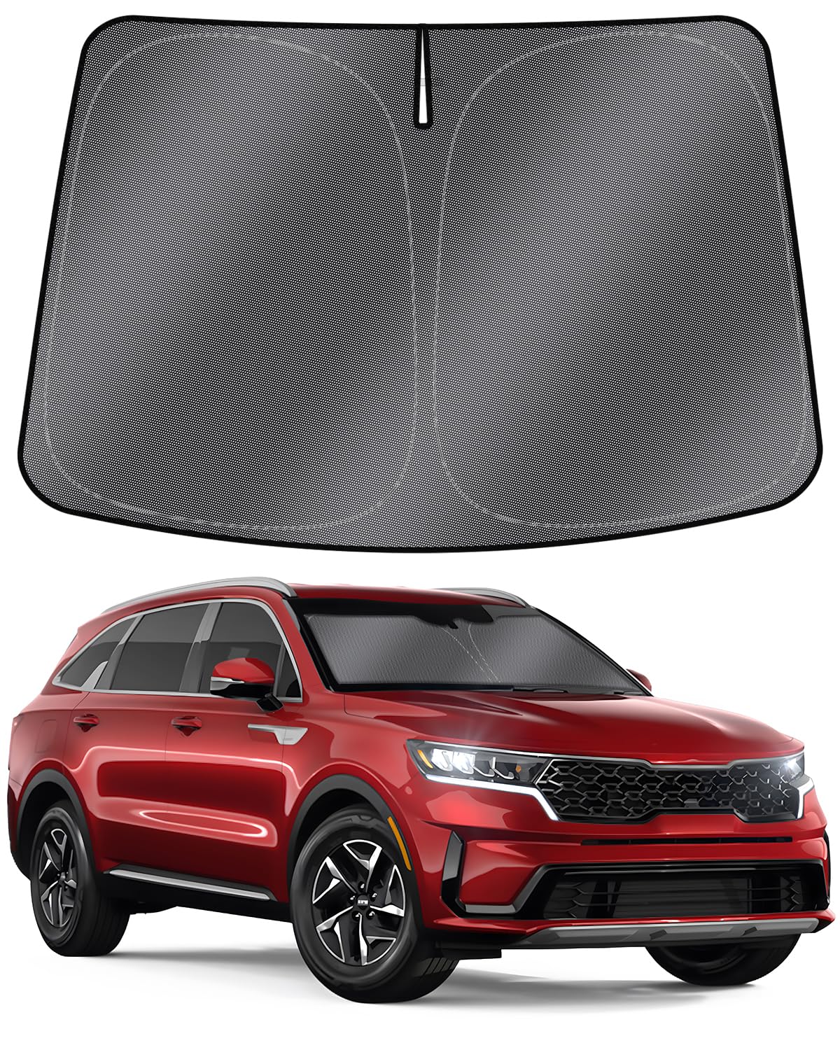 Photo 1 of Mixsuper Liner Windshield Sun Shade for Kia Sorento 2021-2026 Windshield Sunshades for Sorento Accessories Front Window Sun Shades Cover Foldable Sun Visor Keep Cool Block UV Heat