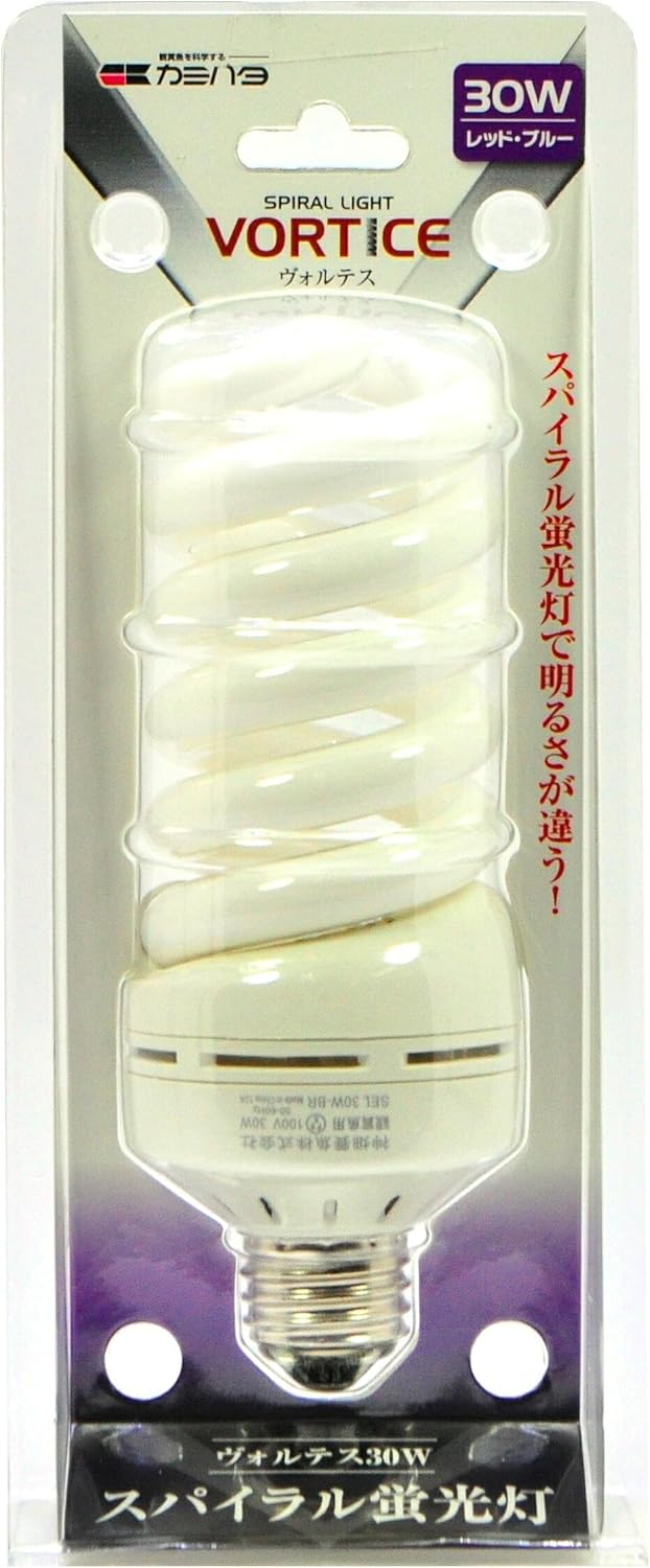 Amazon カミハタ ヴォルテス 30w スパイラル蛍光灯 レッド ブルー カミハタ ライト 照明 通販