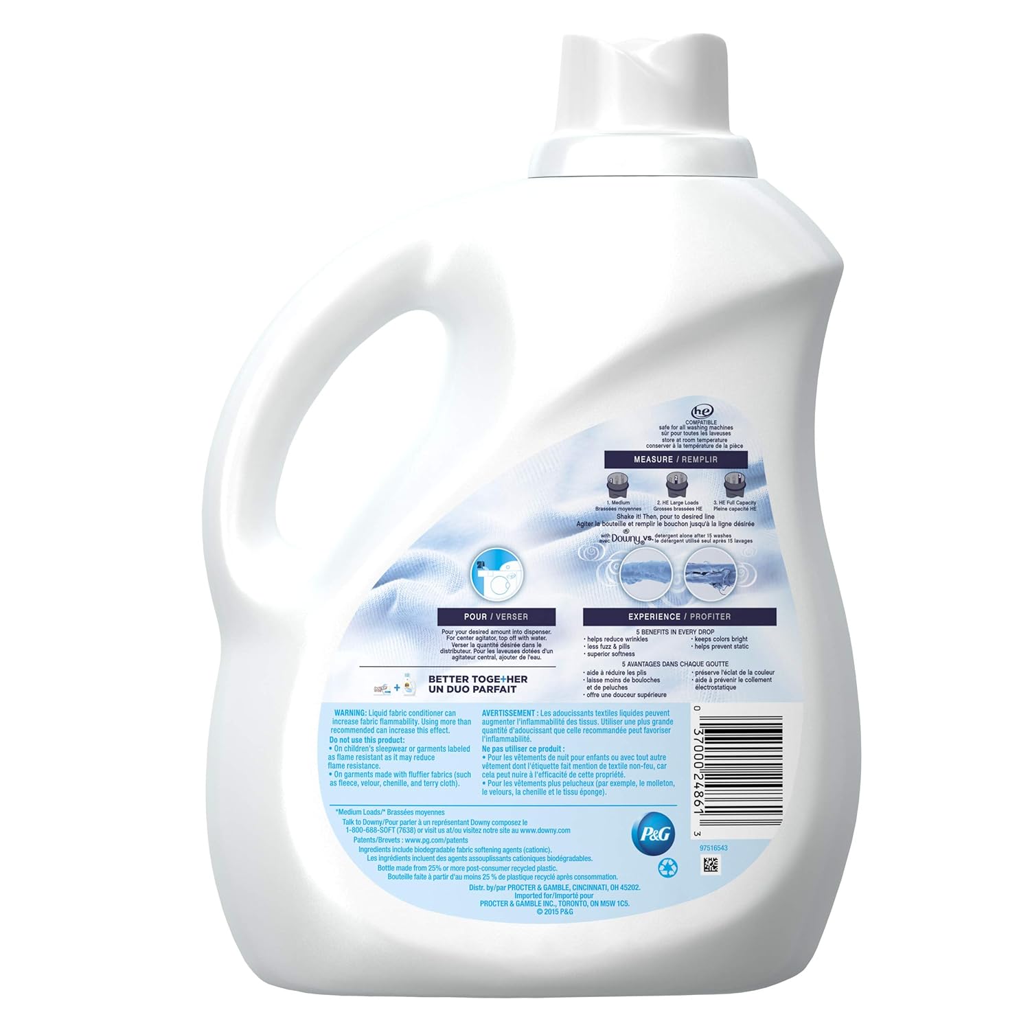 Downy Ultra Free & Gentle Liquid Fabric Conditioner (Fabric Softener), 120 Loads, 103 fl oz (Packaging May Vary): Prime Pantry