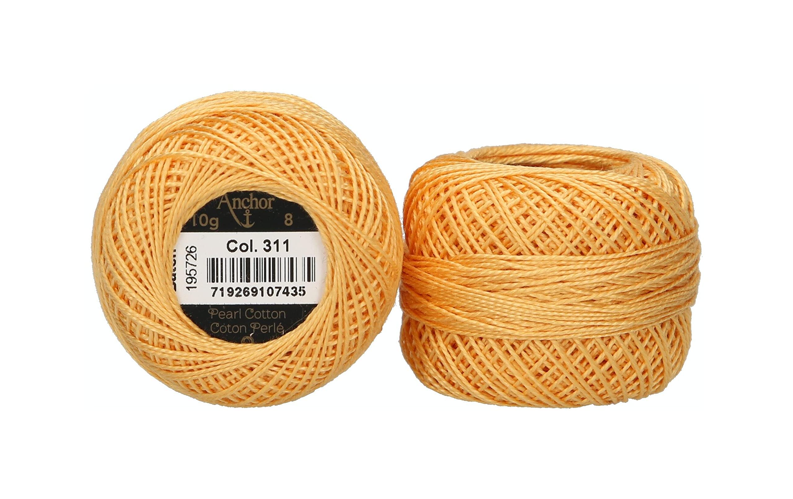 Anchor 4591008-00311 Embroidery Thread, 100% Cotton, Light Apricot, Thickness 8, 82 m, 16 g — image 1