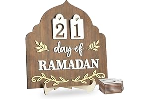 Ramadan Advent Calendar Eid Mubarak Countdown Calendar 2026 Ramadan Table Decor for Islamic Muslim gifts Home decorations (Br