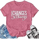 LBP Christian Shirt for Women Prayer Changes Things T-Shirt Christian Faith Tee Tops