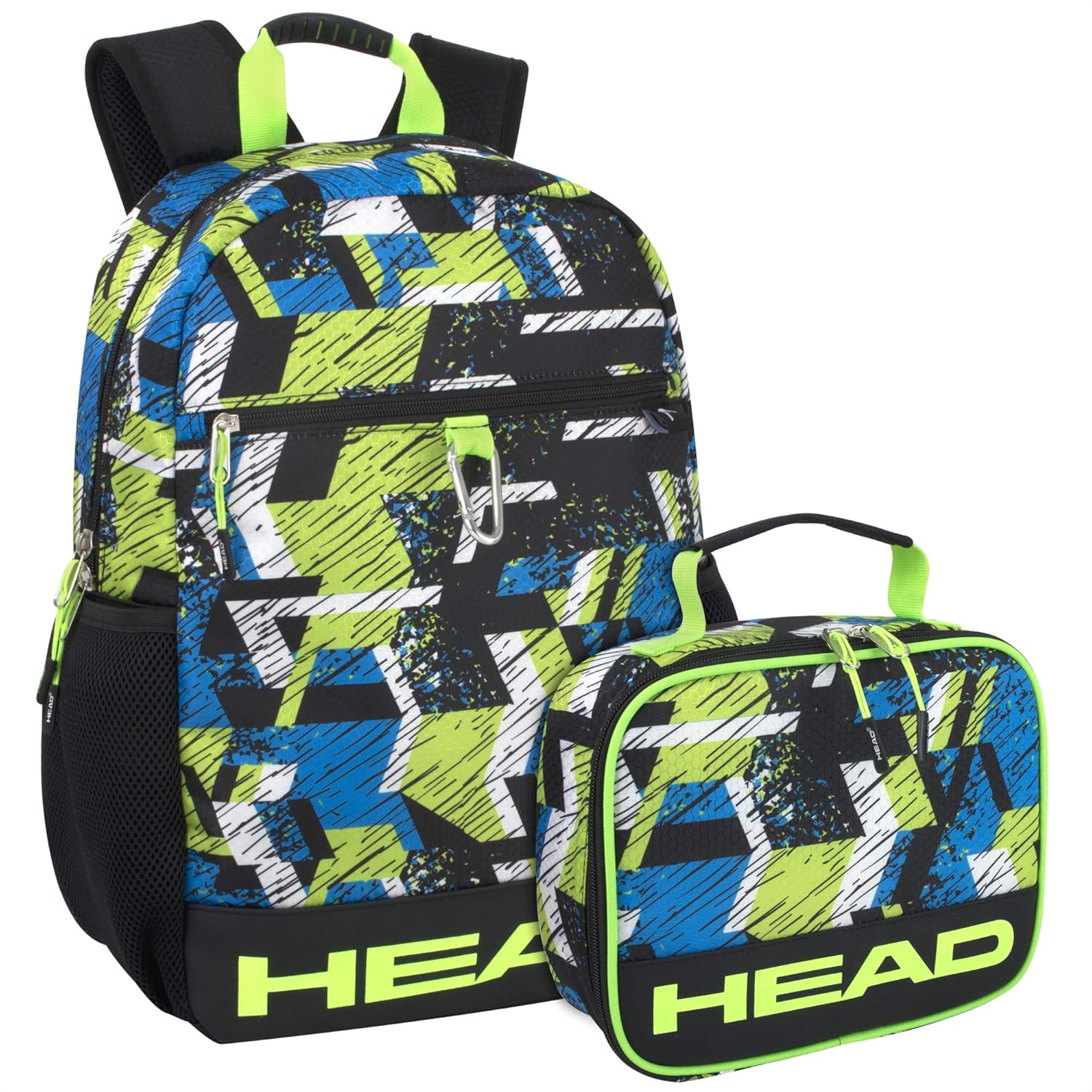 Buy Sporty Backpack with Lunch Box for Boys and Girls Blue and Pink