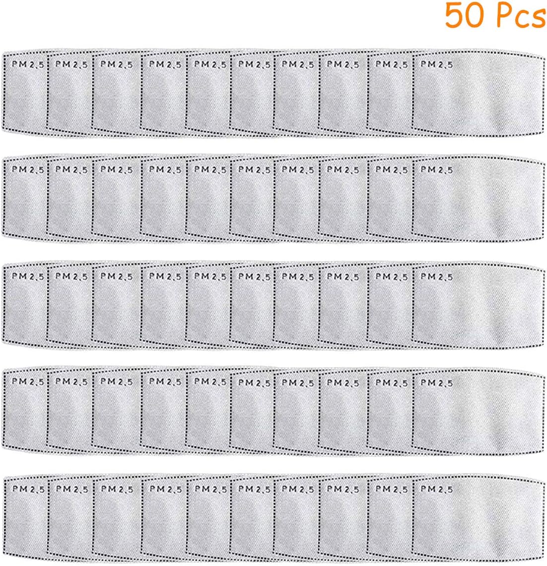 Adult Activated Carbon Filter 5 Layers Protective Filter (50 Pcs)