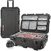 NANUK 962 Pro Photo Kit– Waterproof Large Travel Camera Hard Case with Wheels, Padded Dividers & Retractable Handle, 31" x 20" x 11" –Impact-Resistant, Dustproof, Durable, Ideal for Heavy Loads –Black
