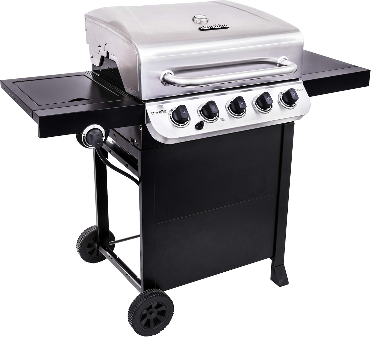 review Char-Broil 463373319 Performance 5-Burner Cart Style Gas Grill, Stainless/Black
