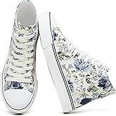 yageyan Womens High Top Canvas Sneakers Fashion Lace up White Shoes for Women Casual Classic
