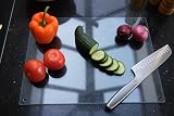 Acense Tempered Glass Worktop Saver 40 x 30 cm Non-Slip Edges Rounded Corners view 5