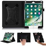 iPad 9.7" 2017 Case, iPad Air Case, iPad Air2 Case with Multi Angle Support Xband Enhanced Hand Strap -BeePole PU Leather iPad 9.7 2017 Cover with Magnetic Auto Wake/Sleep Feature (Black)