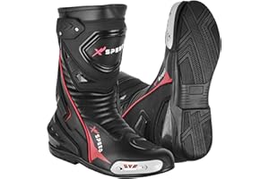 PROFIRST Original Leather Motorcycle Boots Waterproof Motorbike Shoes Armoured Boot Protection Anti Slip Racing Sports