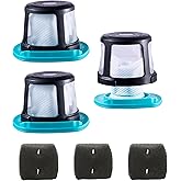 Nicever 3 Pack Repacement Filter Kit For Bissell Adapt Ion Stick Vacuum PowerLifter Cordless 2286 22862 2286A 2482 2387 3190A 31921, Compare To Part# 1616322, 1616323 and 1617684