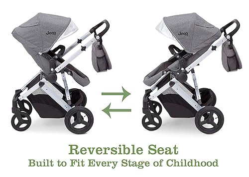 Jeep Sport Utility All-Terrain Stroller, Grey on Silver Frame in