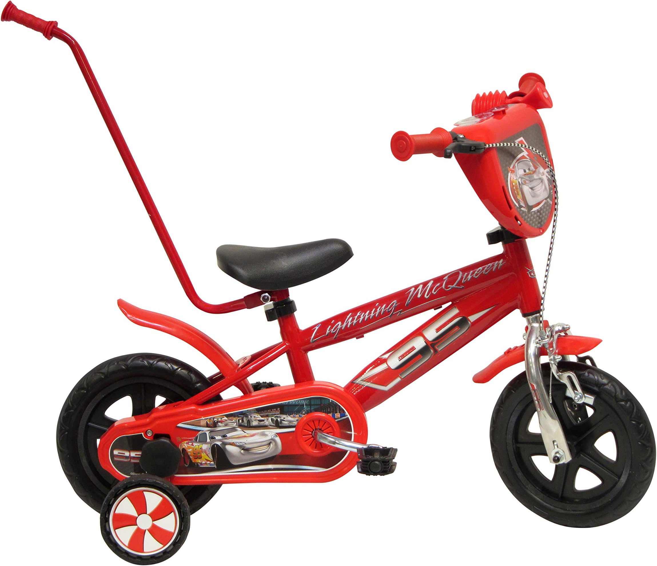 Disney 13170 - Cars Chrome Bicycle with Cane, 10 Inches