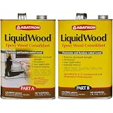 Abatron LiquidWood Kit - 2 Gallon - 2-Part Structural Wood Epoxy Resin - Wood Hardener and Consolidant - Perfect Primer for WoodEpox Epoxy Wood Filler