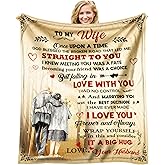 VXDRZGT Wife Valentines Day Gifts - Romantic Valentines Gift for Wife - Wedding Anniversary Romantic Gift for Her Women - Gifts for Wifes Birthday - to My Wifes Throw Blanket 60 x 50 inch