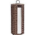 GRANNY SAYS Toilet Paper Storage Basket With Lid, Holder Stand, Waterproof Organizer for Bathroom, Holds 3 Mega Rolls, Brown