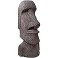 Design Toscano NE90076 Easter Island Ahu Akivi Moai Monolith Garden Statue, 72 in, Grey Stone Finish