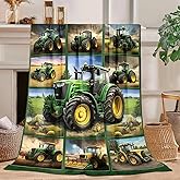 Tractor Blanket Tractor Throw Blanket Super Soft Plush Flannel Fleece Bedding Gifts for Boys Girls Men Women Lovers Adults Stuff for Couch Sofa Bed Room Decor 40"X50"
